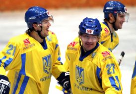 Hockey. Ukraine team vs. Denmark team
