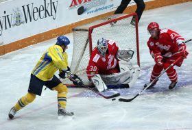 Hockey. Ukraine team vs. Denmark team