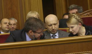 Aleksandr Turchinov, Grigory Nemyrya and Yulia Timoshenko