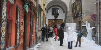 Ice sculptures in Lvov