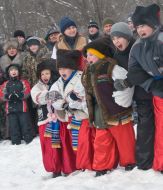 The folk walking ”Cossack Christmas”
