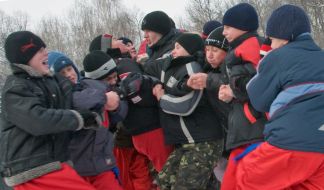 The folk walking ”Cossack Christmas”