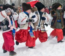 The folk walking ”Cossack Christmas”