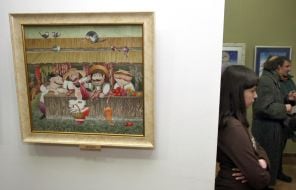 Visitor on an exhibition