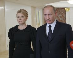 Yuliya Timoshenko and Vladimir Putin