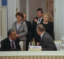 Yuliya Timoshenko and Vladimir Putin