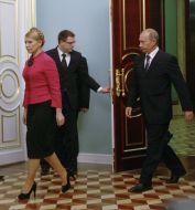 Yuliya Timoshenko and Vladimir Putin