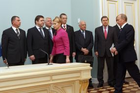 Yuliya Timoshenko and Vladimir Putin