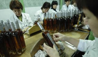 Bottles of cognac