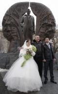 Leonid Chernovetsky and newly-weds