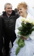Leonid Chernovetsky and newly-weds