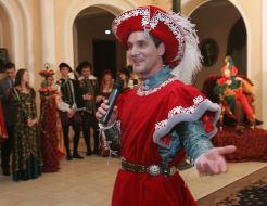Participant of ball ”Lorenzo Medici il Magnifico’s carnival”