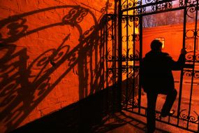 Мужчина возле ворот