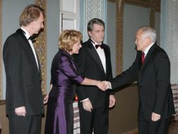 Viktor Uyshchenko, Ekaterina Yushchenko, Vladimir Ogryzko and Amangeldy Zhumabaev