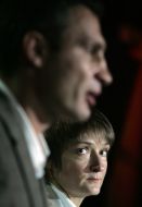 Vitaliy Klichko and Anna Bezlyudnaya
