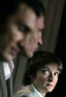 Vitaliy Klichko, Vladimir Klichko and Anna Bezlyudnaya