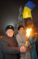 Participants of action devoted anniversary of memory of heroes Krut