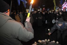 Participants of action devoted anniversary of memory of heroes Krut