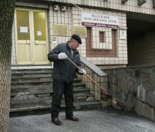 A janitor clean territory