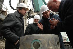 Gobbing of symbolic capsule with the message to the future generations