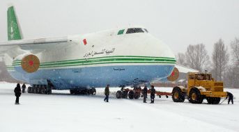 Aircraft Ruslan (An-124) towing