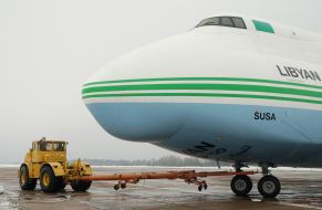 Aircraft Ruslan (An-124) towing