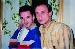 Yury Lisyutin with his brother