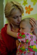 Darya Gubar with her mother