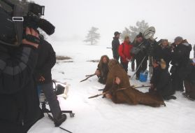 Съемки фильма ”Последний неандерталец Ао”