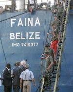 ”Faina” Ukrainian crew command members go down on a ladder