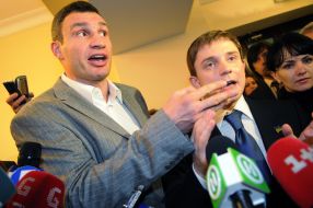 Олесь Довгий и Виталий Кличко