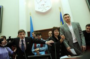 Олесь Довгий и Виталий Кличко