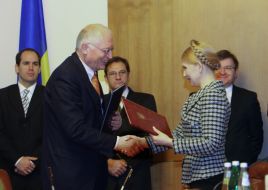 Yuliya Timoshenko and Gunther Verheugen