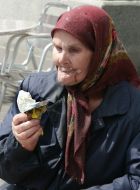 An elderly woman