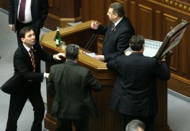 Вeputies near a tribune