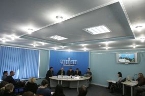 Press-conference participants in UNIAN