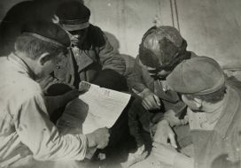 Workers at the building