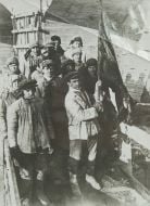 Workers at the building