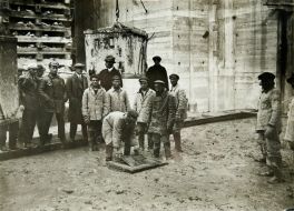 Gobbing of memorial plaque