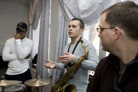 Kobie Watkins, Geof Bradfield and Bogdan Gumenyuk