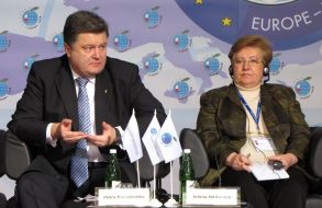 Petr Poroshenko and Jelena Hoffmann