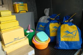 Parcels and sack with letters