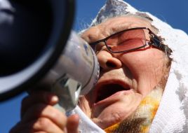 Participant of picket