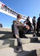 Participant of picket