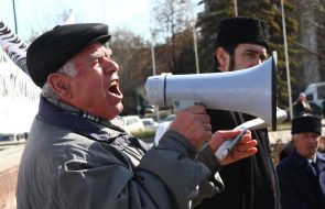 Participant of picket