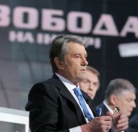Vladimir Ogryzko, Evgeny Chervinenko and Viktor Yushchenko