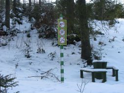 Sign forbidding the disafforestation