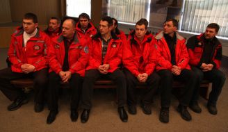 Send-offs of winterers brigade