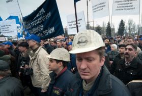 The Zaporozhia aluminium combine employees
