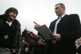 Vitaly Klichko and Irena Kilchitskaya